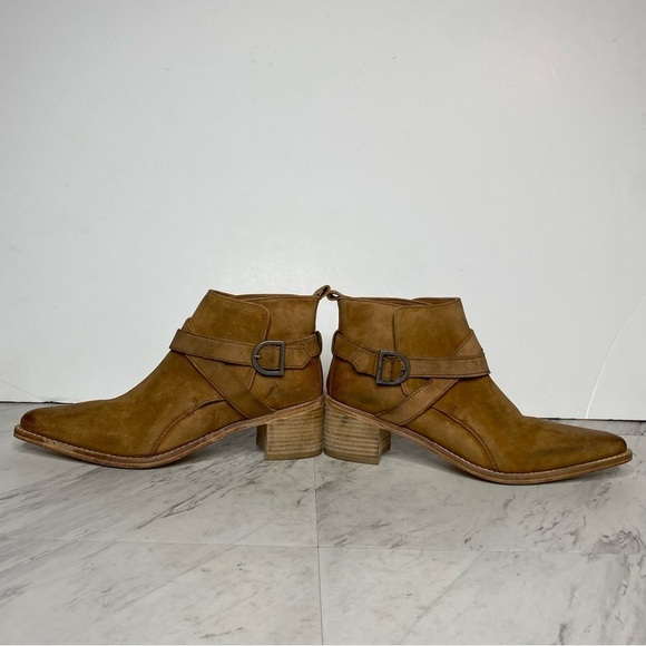 Free People Back Loop Tan Ankle Bootie 8.5 - Picture 7 of 16